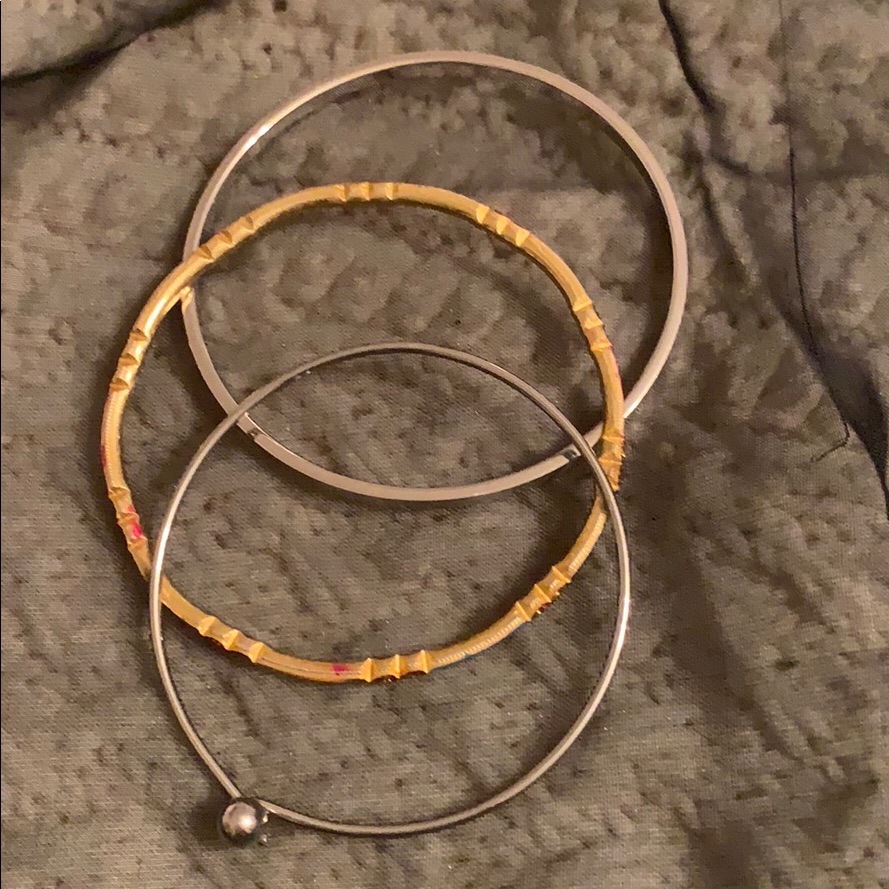 3 Bangle Bracelets Set
